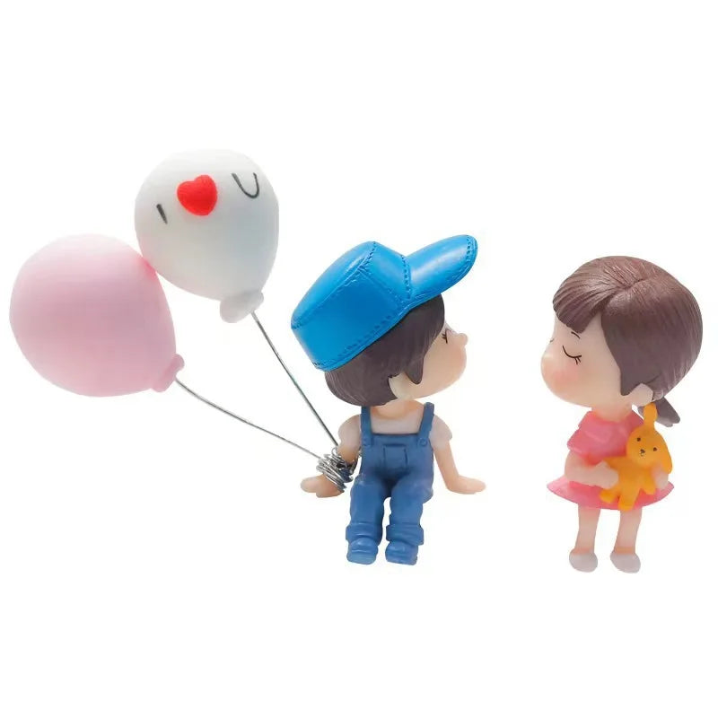 Cute Couple Dashboard Figurines